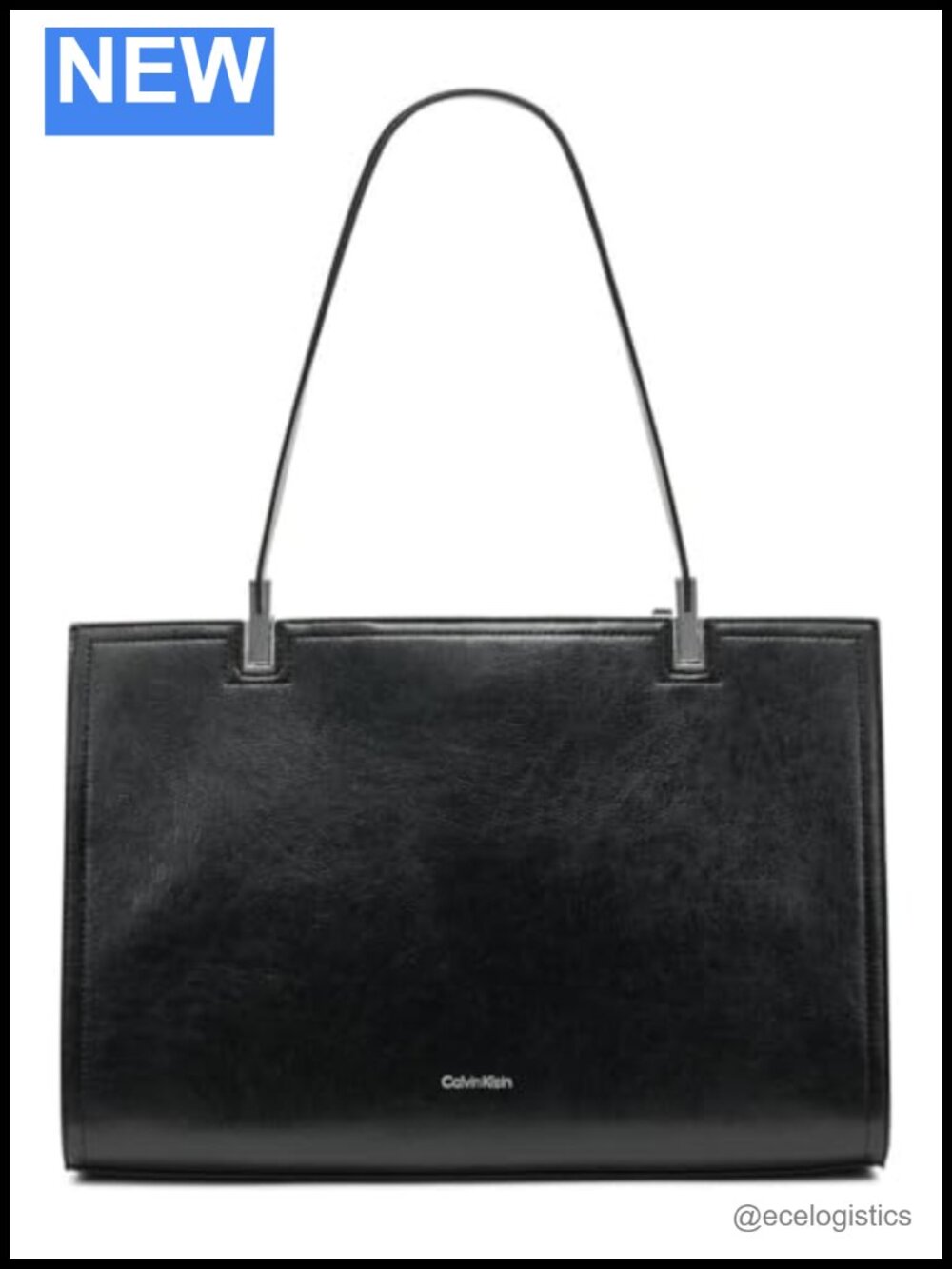 Vegan Leather Triple Compartment Tote with Removable Crossbody Strap